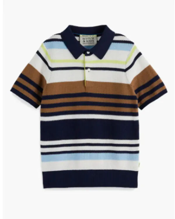 9-1-1 S08 Gavin McHugh Multicolor Striped Polo Shirt