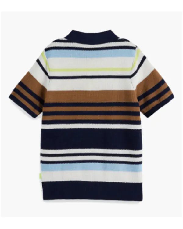 9-1-1 S08 Gavin McHugh Multicolor Striped Polo Shirt