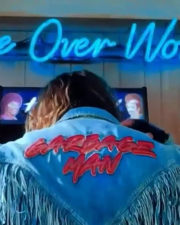 A Minecraft Movie 2025 Jason Momoa Blue Fringe Jacket