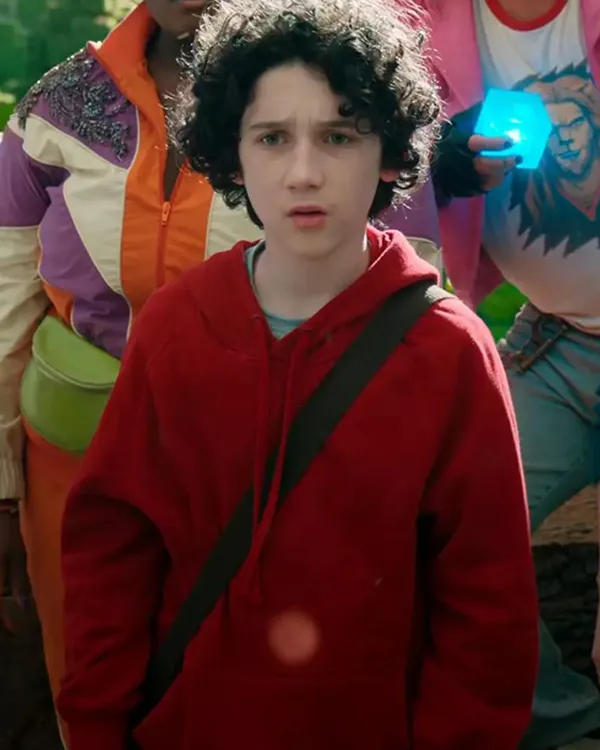 A Minecraft Movie Sebastian Eugene Hansen Red Hoodie