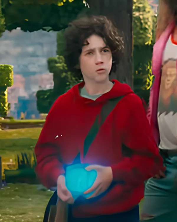 A Minecraft Movie Sebastian Eugene Hansen Red Hoodie
