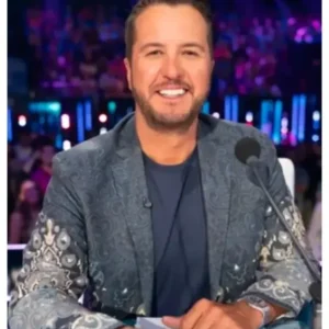 American Idol Luke Bryan Blue Paisley Blazer