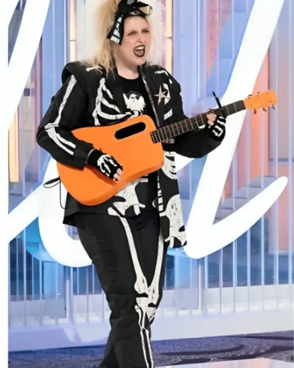 American Idol S23 Presley Cash Black Skeleton Suit