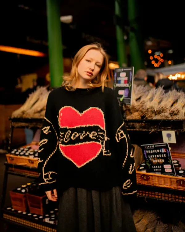 Bad Sisters S02 Eve Hewson Love Heart Sweater