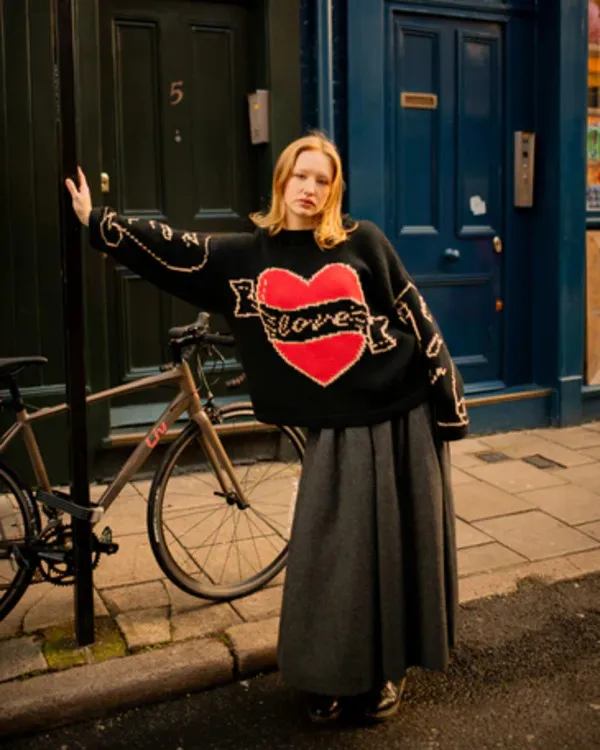 Bad Sisters S02 Eve Hewson Love Heart Sweater