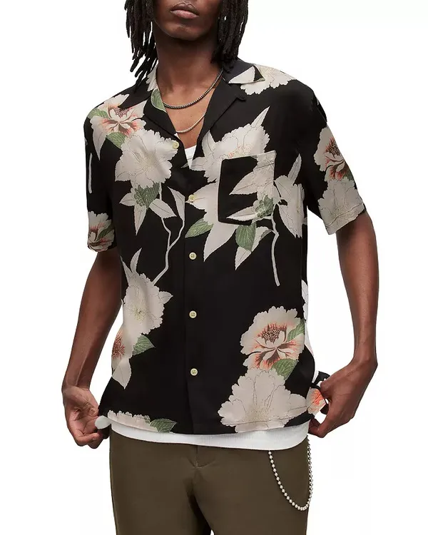Battle Camp S01 Taylor Lewan Floral Black Shirt