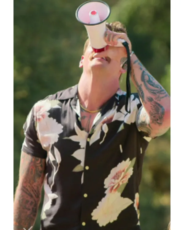 Battle Camp S01 Taylor Lewan Floral Black Shirt