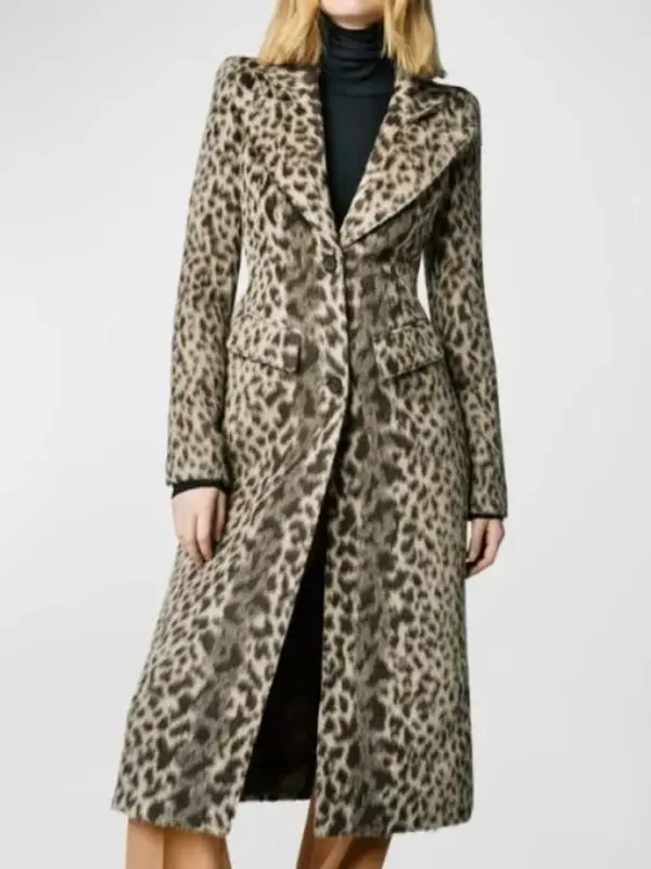 Found S02 Shanola Hampton Leopard Print Coat