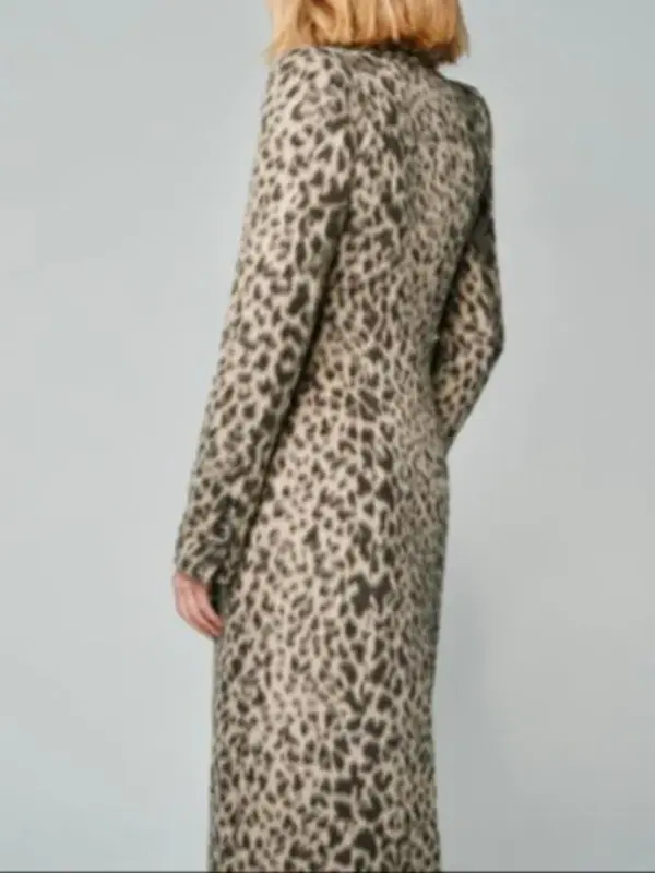 Found S02 Shanola Hampton Leopard Print Coat