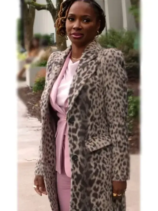 Found S02 Shanola Hampton Leopard Print Coat