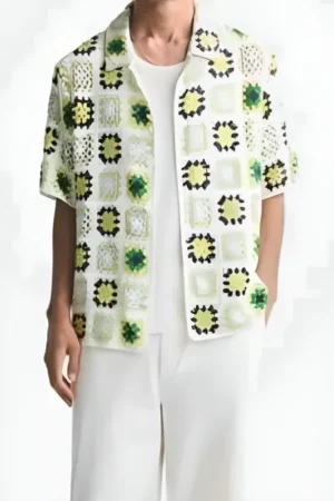 Great British Bake Off S015 Green Crochet Shirt