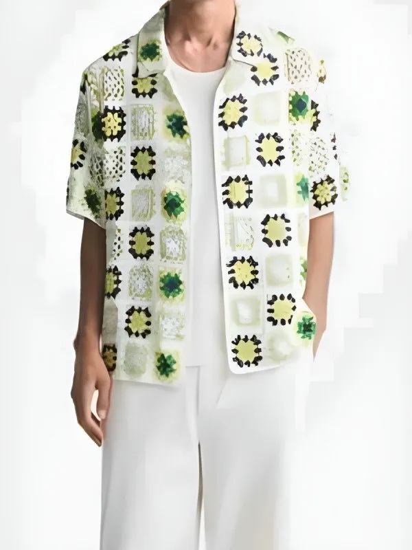 Great British Bake Off S015 Green Crochet Shirt