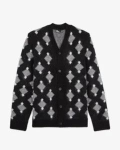 Poppas House S01 Damon Wayans Gray Diamond Print Cardigan