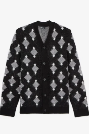 Poppas House S01 Damon Wayans Gray Diamond Print Cardigan