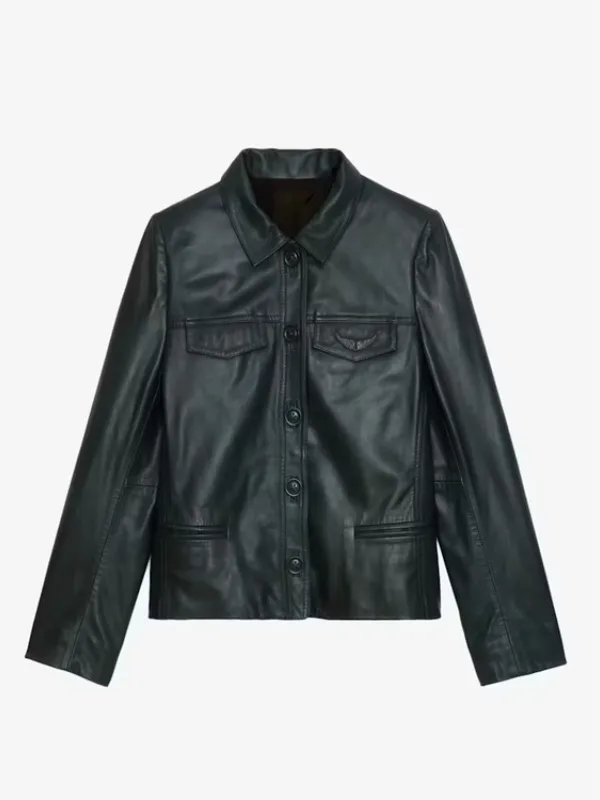 The Life List 2025 Sofia Carson Black Leather Jacket