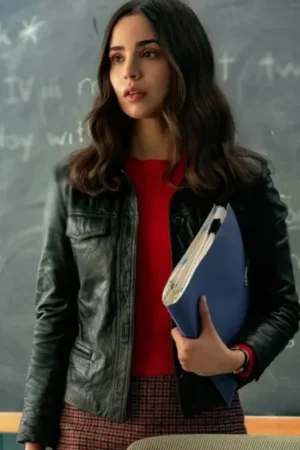 The Life List 2025 Sofia Carson Black Leather Jacket