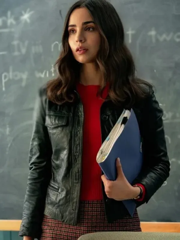 The Life List 2025 Sofia Carson Black Leather Jacket