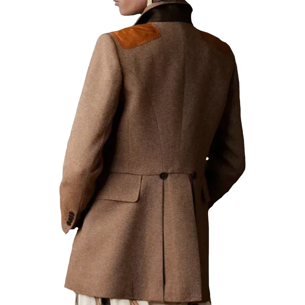 The Residence 2025 Uzo Aduba Brown Leather Patches Jacket