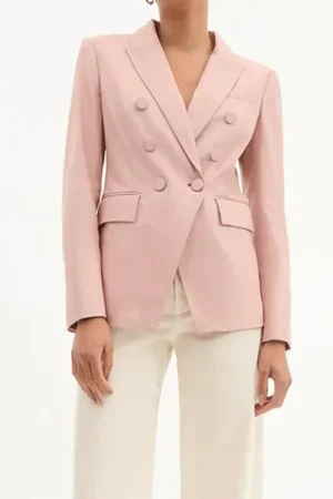 The Today Show 2025 Jenna Bush Hager Pink Leather Blazer