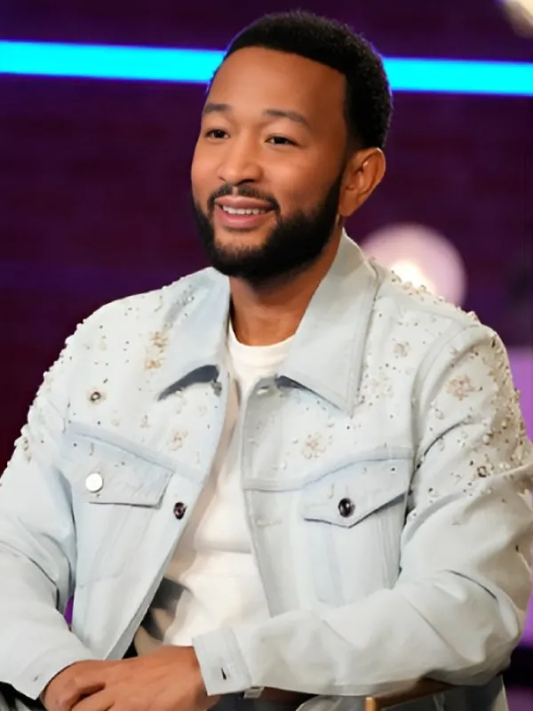 The Voice S27 John Legend Blue Embellished Denim Jacket