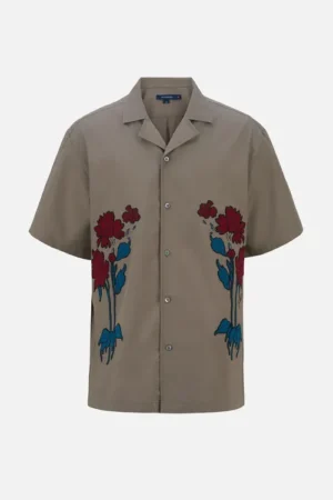 The White Lotus S03 Christian Friedel Floral Embroidered Shirt