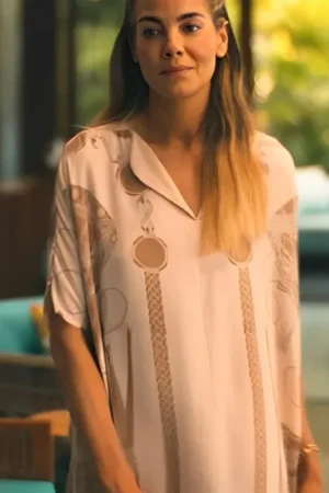 The White Lotus S03 Michelle Monaghan Printed Long Dress