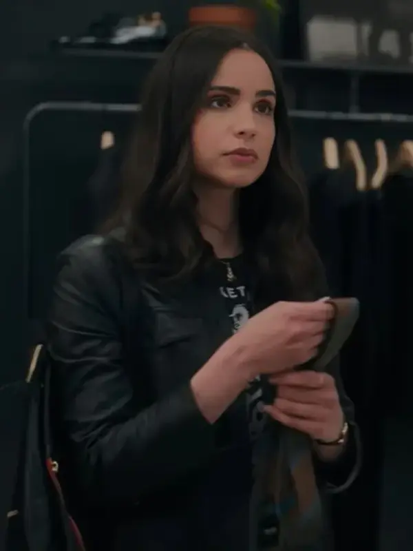 The Life List 2025 Sofia Carson Black Leather Jacket