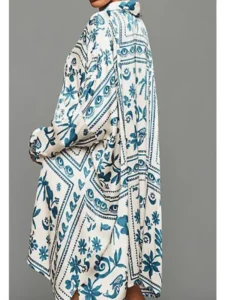 The White Lotus S03 Parker Posey Printed Mini Shirt Dress