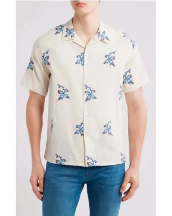 Access Hollywood 2025 Scott Evans 2025 Blue Floral Camp Shirt