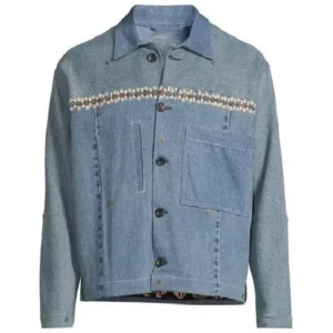 All American S07 Bre-Z Embroidered Denim Trucker Jacket