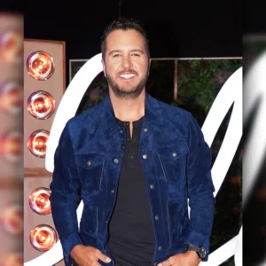 American Idol S08 Luke Bryan Navy Blue Suede Jacket