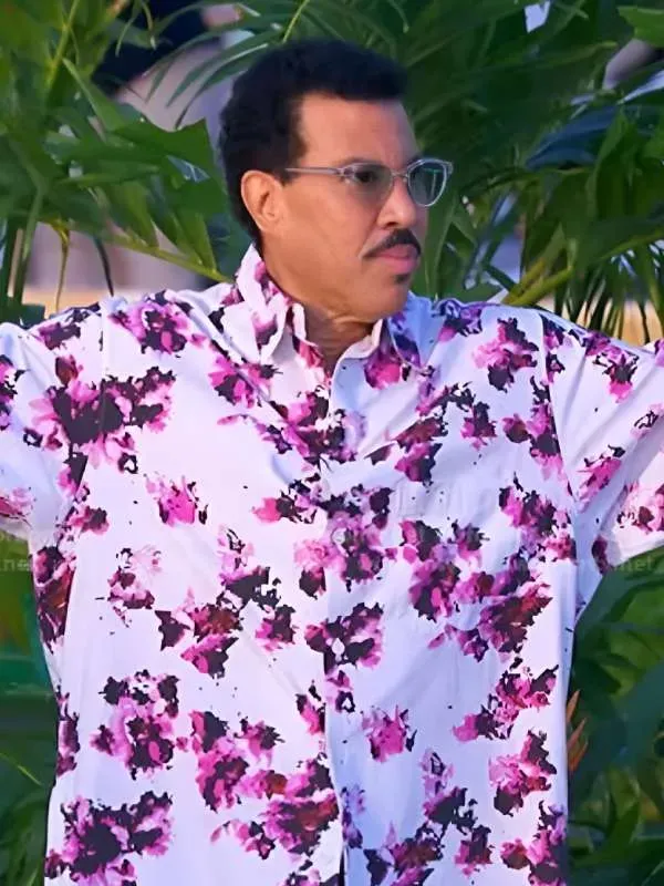 American Idol S23 Lionel Richie Purple Floral Shirt