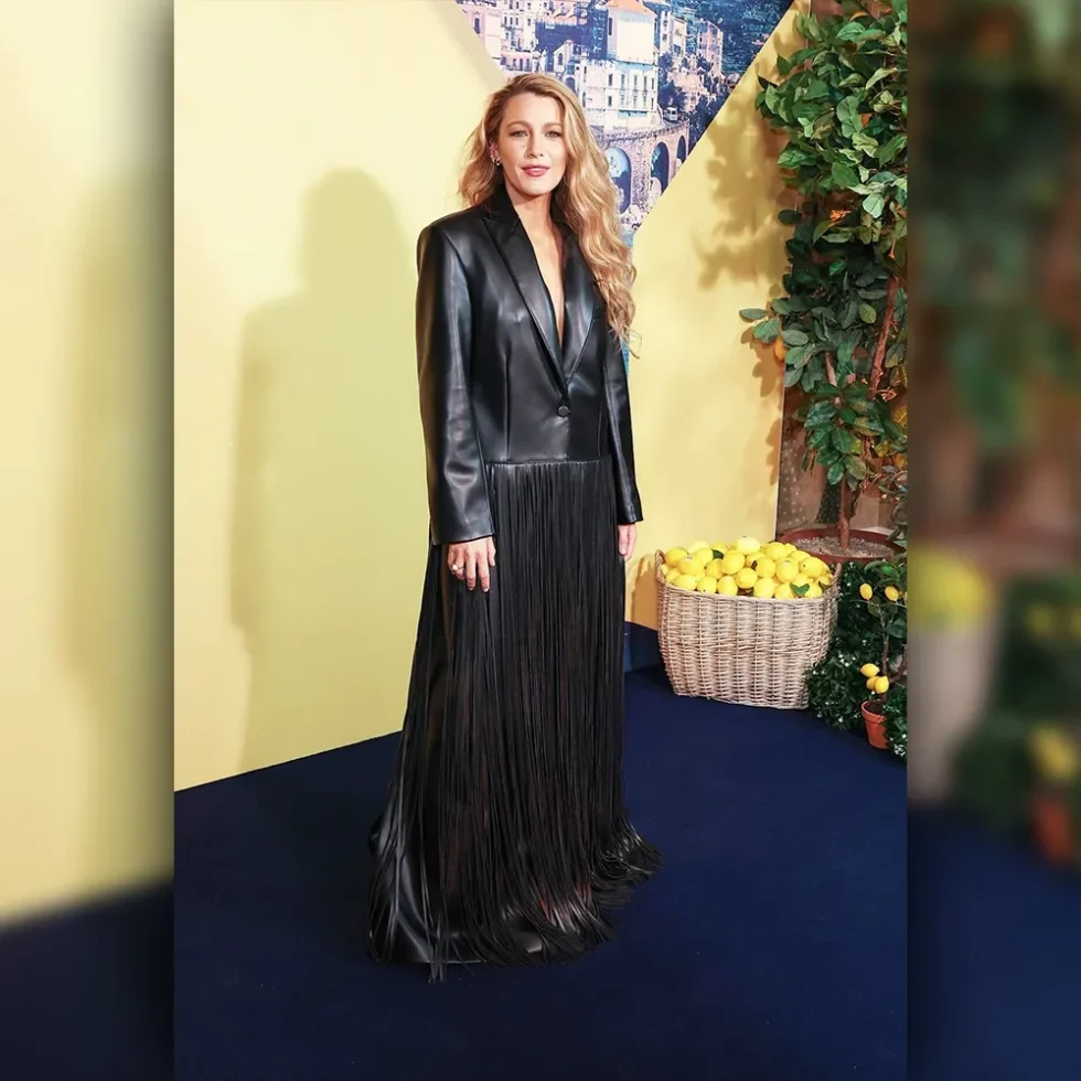 Blake Lively Leather Coat