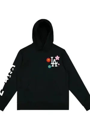 LA Dodgers Floral Black Hoodie
