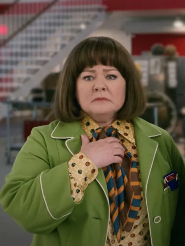 Melisa McCarthy Unfrosted 2024 Green Coat