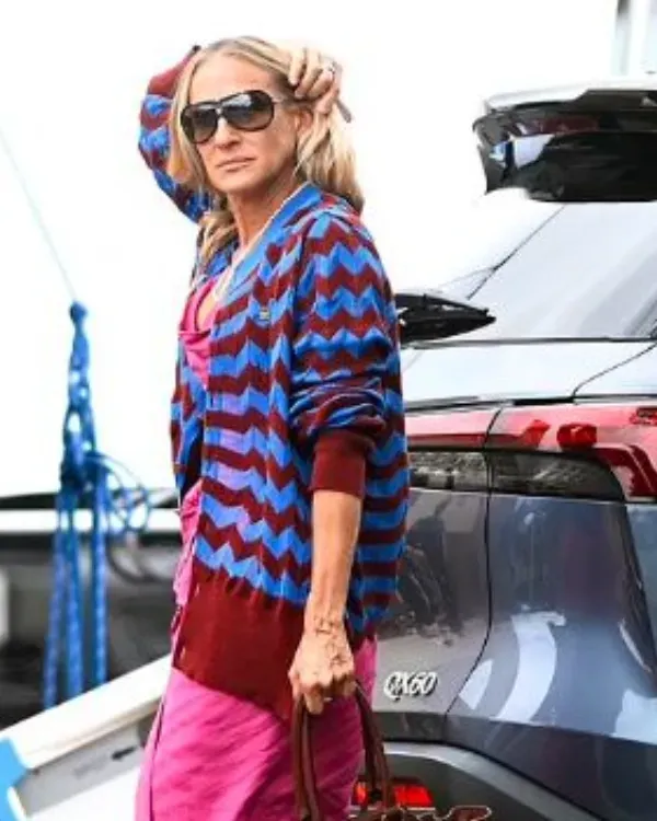 And Just Like That Sarah Jessica Parker Chevron Sweater