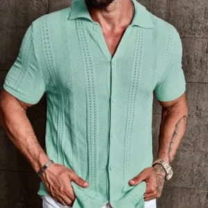 Bachelor In Paradise S10 Hakeem Moulton Mint Green Knit Shirt