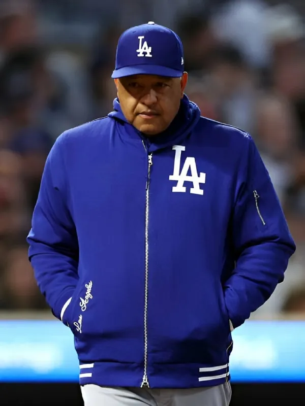 Dave Roberts LA Dodgers Blue Bomber Jacket