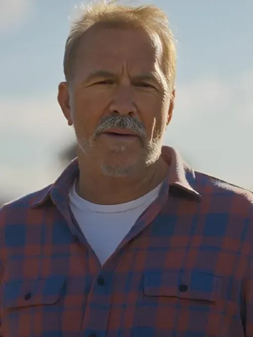 Kevin Costner’s the West Rose Blue Plaid Shirt