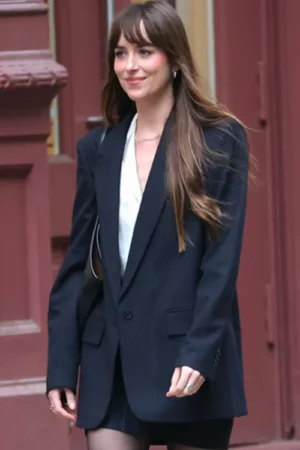 Materialists 2025 Dakota Johnson Black Blazer
