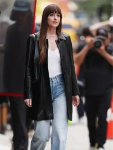 Materialists Dakota Johnson Black Leather Jacket