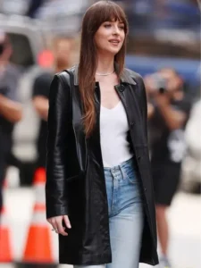 Materialists Dakota Johnson Black Leather Jacket