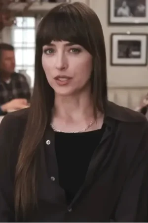 Materialists Dakota Johnson Brown Shirt