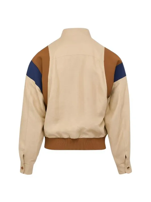 Press Junket 2025 Aaron Taylor Johnson Bomber Jacket