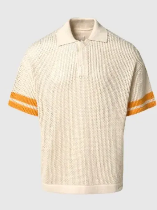 Tight End University Travis Kelce Crochet Knit Polo Shirt