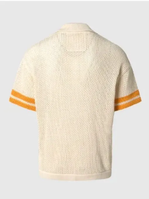 Tight End University Travis Kelce Crochet Knit Polo Shirt