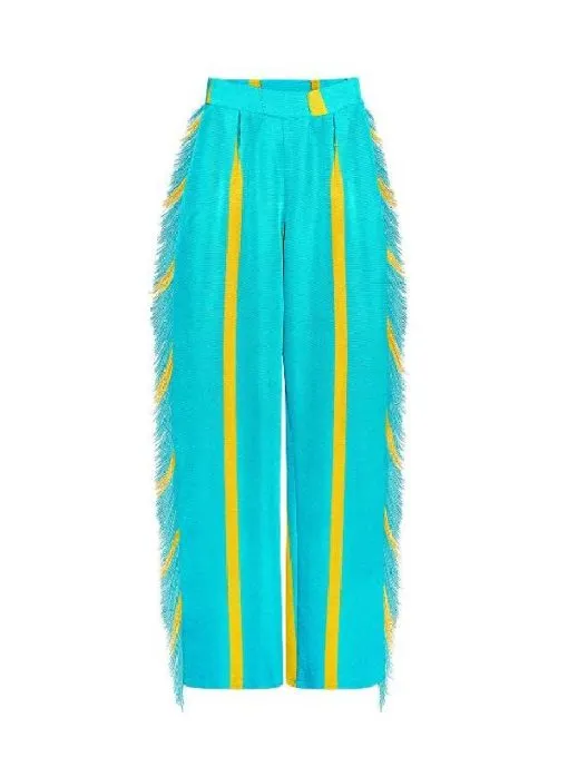 And Just Like That Nicole Ari Parker Blue and Yellow Suit
