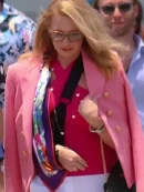 Below Deck S12 Pink Double Breasted Tweed Blazer