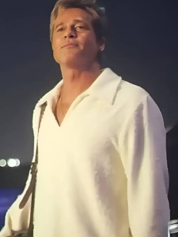 F1 The Movie Brad Pitt White Sweatshirt - Image 5