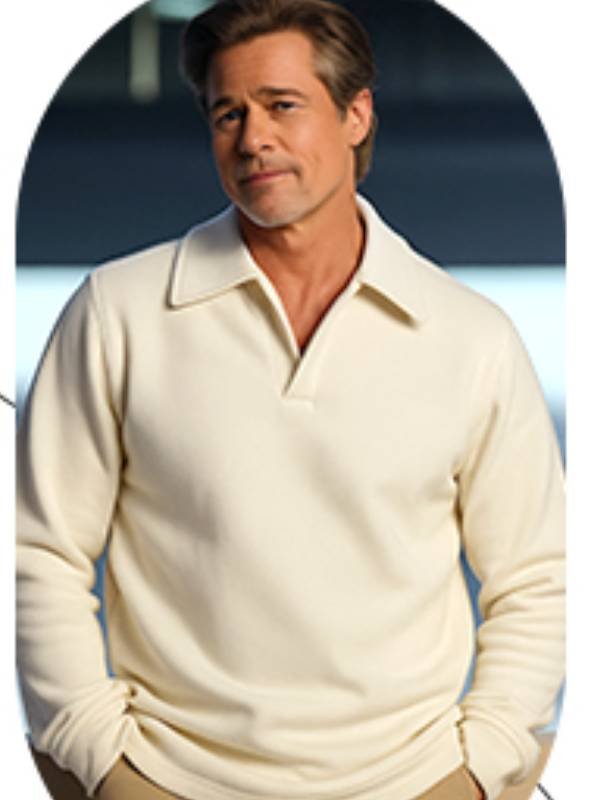 F1 The Movie Brad Pitt White Sweatshirt - Image 6